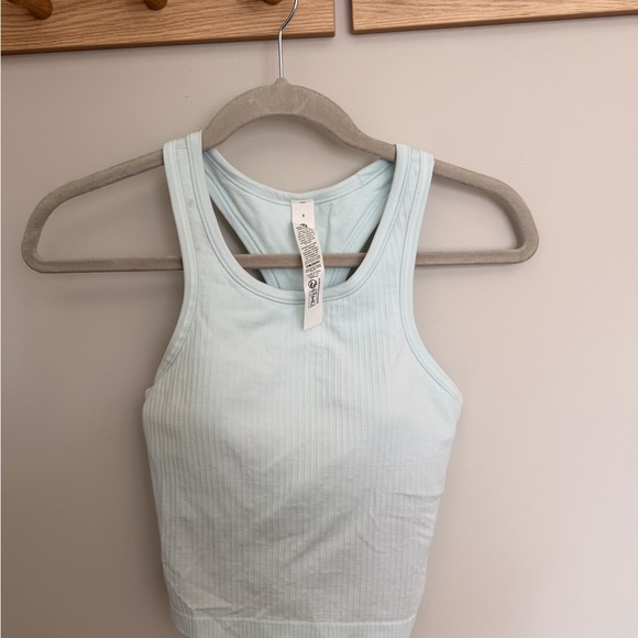 Mint Breeze Ebb to Street Cropped Racerback Tank Top - Picture 5 of 8